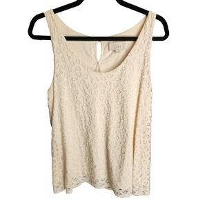 LOFT Top Sleeveless Sheer Lined Blouse Size Medium